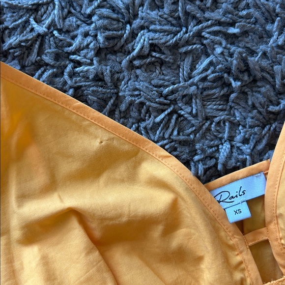 Rails Avril Tiered Midi Dress Spaghetti Straps Size XS in Yellow - Picture 6 of 13